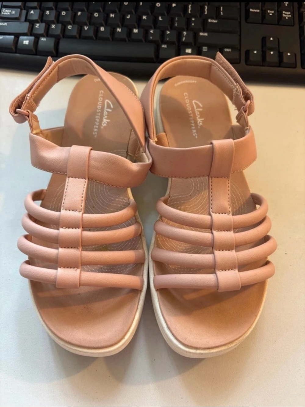 Clarks Pink Multi-Strap Women's Sandals